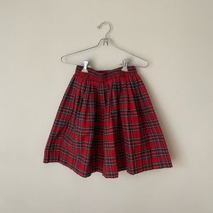 Vintage Red Tartan Skirt